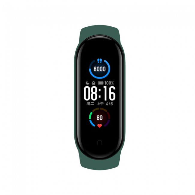 Xiaomi Mi Band 5 and Mi Band 6 Replacement Silicone Band - Dark Green