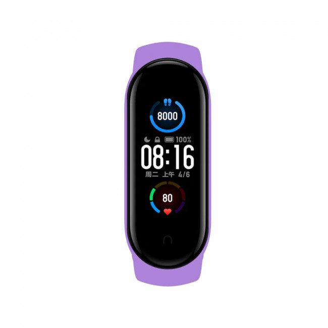 Xiaomi Mi Band 5 and Mi Band 6 Replacement Silicone Band - Purple