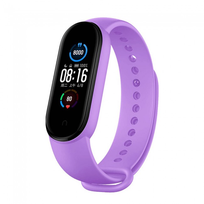 Xiaomi Mi Band 5 and Mi Band 6 Replacement Silicone Band - Purple