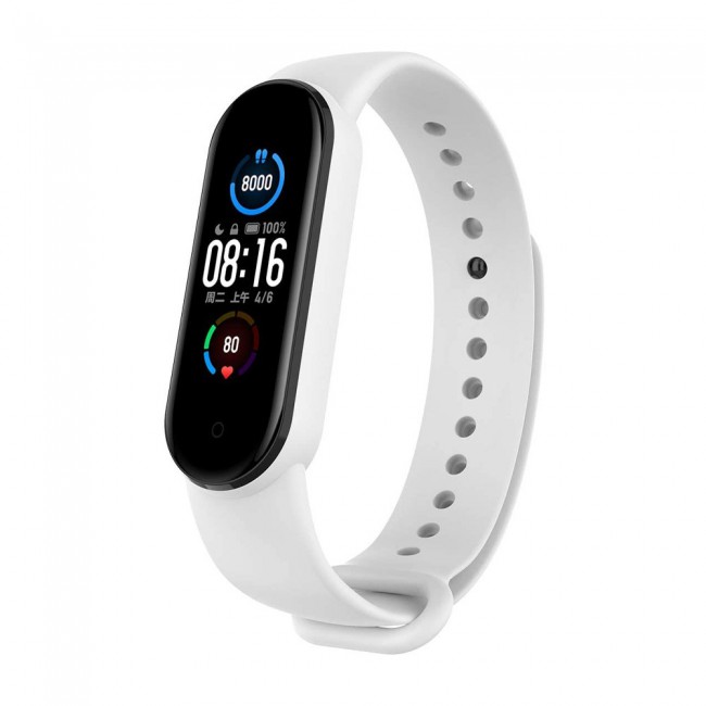 Xiaomi Mi Band 5 and Mi Band 6 Replacement Silicone Band - White