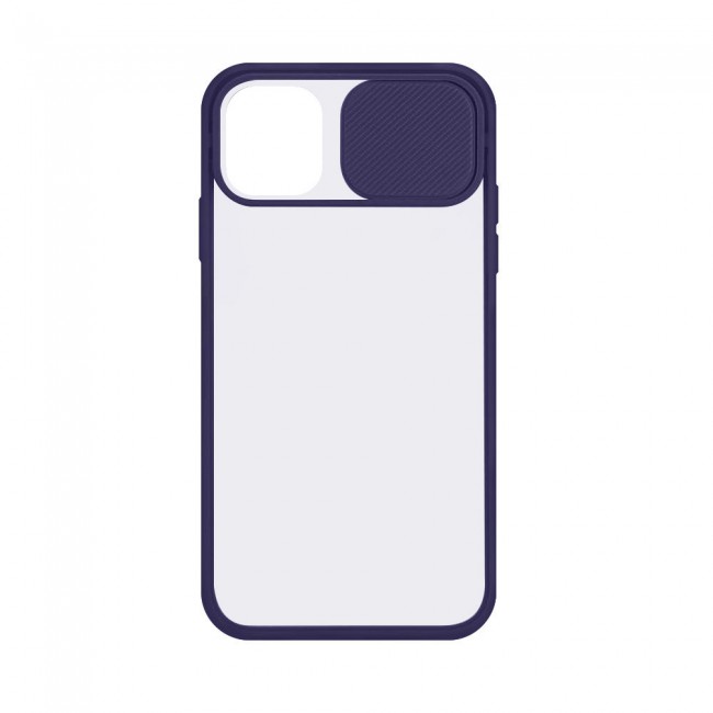 IPhone 11 Pro Transparent Hybrid Phone Case with Slide Camera Cover - Sapphire