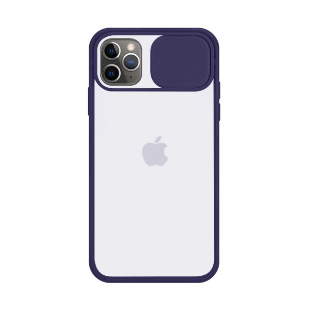 IPhone 11 Pro Transparent Hybrid Phone Case with Slide Camera Cover - Sapphire