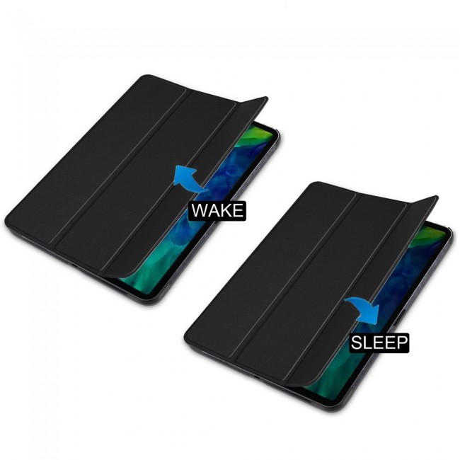 Smart Folio Case Trifold Stand Cover for Samsung Tab A 8 2019 8 inch T290 T295 – Black