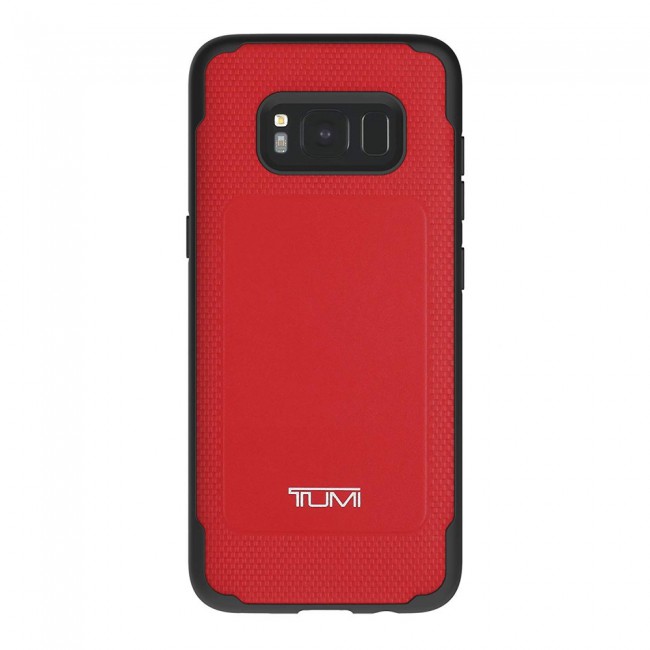 TUMI Leather Co-Mold Case Cover for Samsung Galaxy S8 - Red