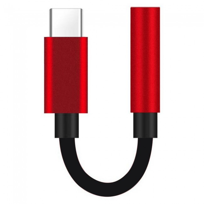 USB-C to 3.5 mm Headphone Jack Adapter - Red