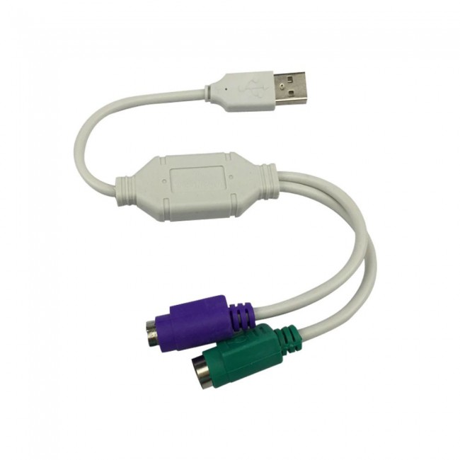 USB to PS/2 Converter USB Male to Dual PS/2 Female Adapter
