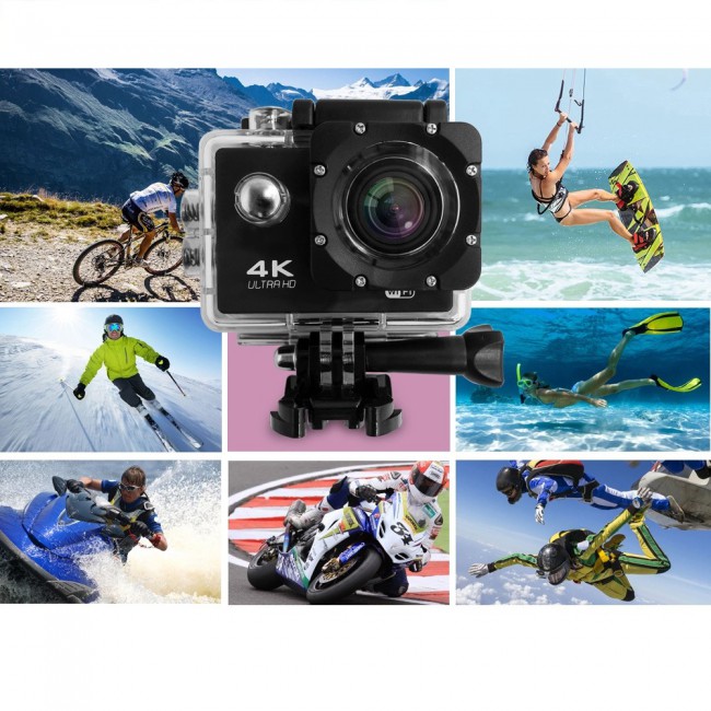 Ultra HD 4K WiFi Action Sports Waterproof Camera - White