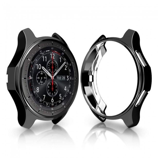 Ultra Thin TPU Case Cover for Samsung Gear Sport - 2Pack Black Edge and Clear