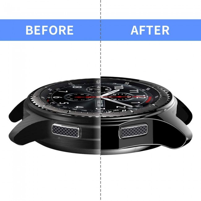 Ultra Thin TPU Case Cover for Samsung Gear Sport - 2Pack Black Edge and Clear