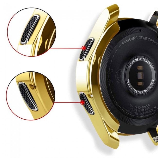 Ultra Thin TPU Case Cover for Samsung Gear Sport - Gold Edge