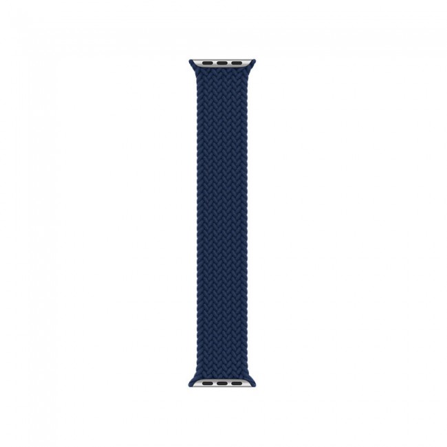 Apple Watch 38-40-41mm Yarn Braided Solo Loop Band Size M Henlein Series by Margoun - Dark Blue