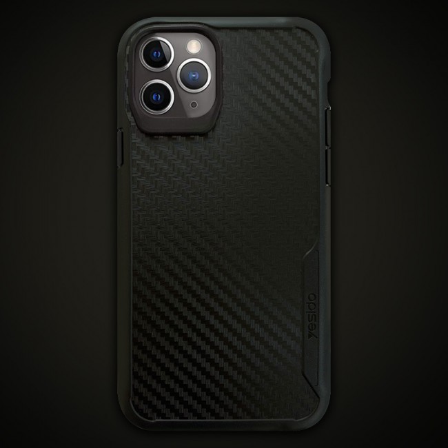 Yesido Carbon Fiber Case Cover for Apple iPhone 11 Pro - Black