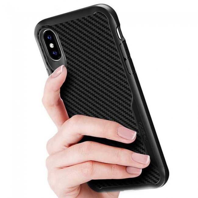 Yesido Carbon Fiber Case Cover for Apple iPhone XS Max - Black