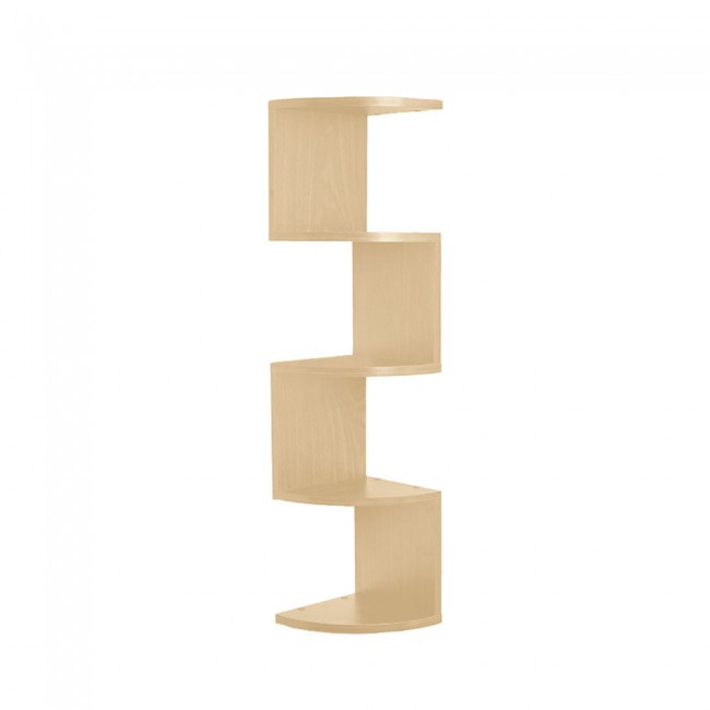 Margoun Zigzag Corner Wall Shelf Organizer 7-Tier - Brown
