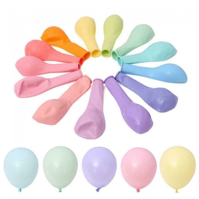 50 Pieces Latex Pastel multicolor Balloons 10-inches