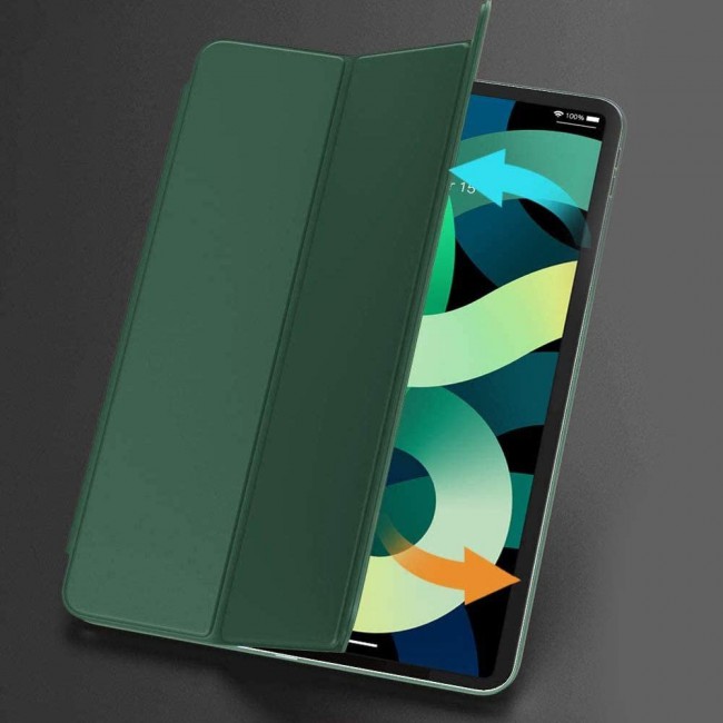 iPad Pro 12.9 4th Gen 2020 Smart Folio Case Trifold Stand Cover - Dark Green