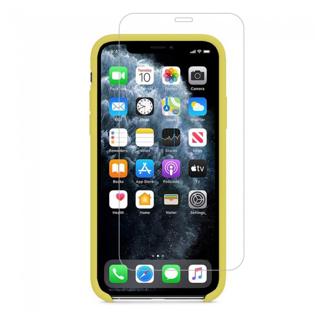 Margoun 2Pack Apple iPhone 12 Pro Max Silicone Case Cover and Clear Screen Protector - Matte Yellow