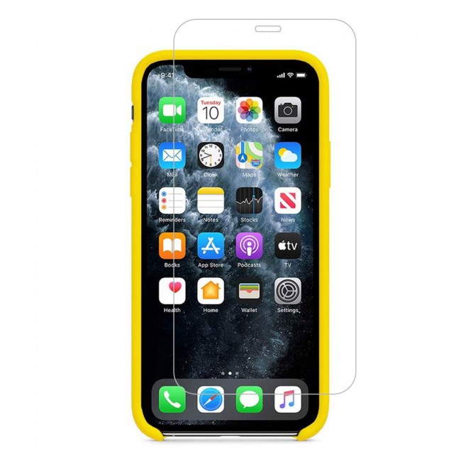 Margoun 2Pack Apple iPhone 12 and 12 Pro Silicone Case Cover and Clear Screen Protector - Yellow