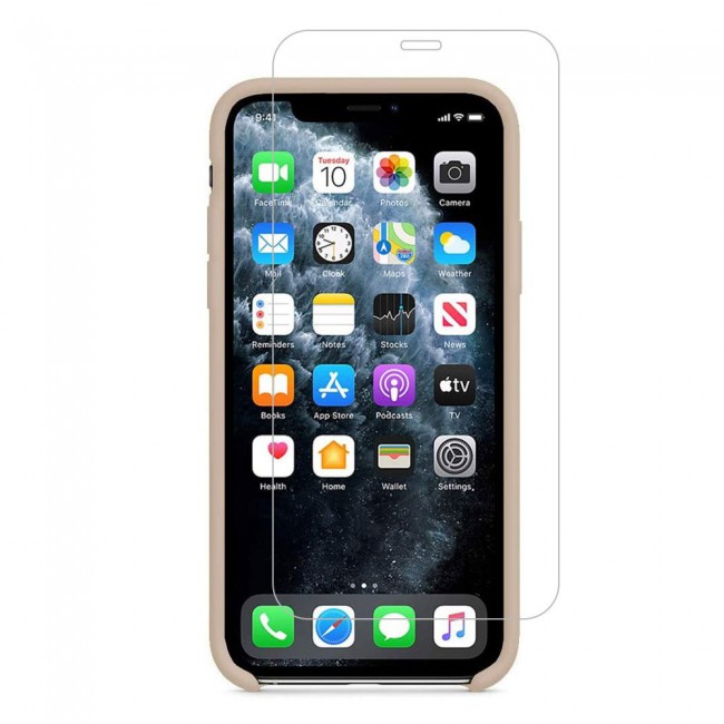 Margoun 2Pack Apple iPhone 12 and 12 Pro Silicone Case Cover and Clear Screen Protector - Taupe