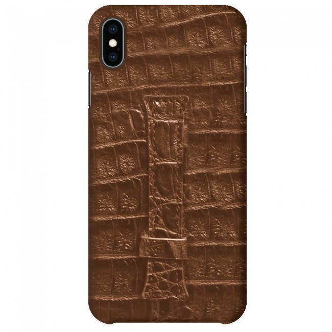 Apple iPhone XS Max Leather Case Cover - Brown