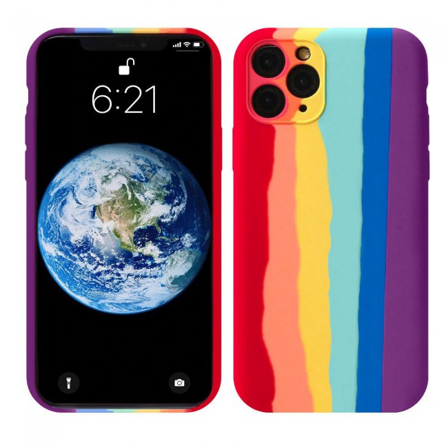 2Pack iphone 7 and 8 Rainbow Silicone Case Cover and 3D Screen Protector -  GSMprice