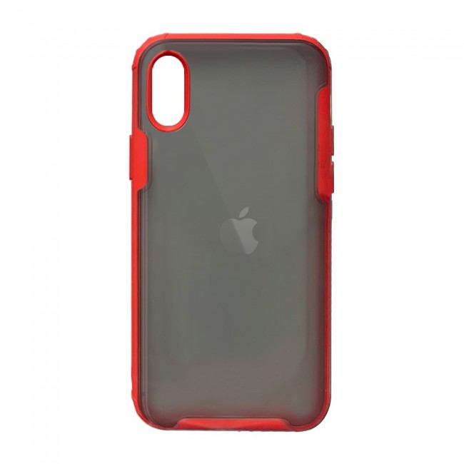 iphone XS Max Case Cover Mocome Translucent TPU - Black,Red,Blue,Green