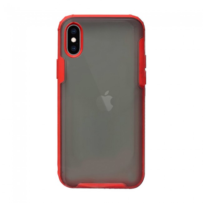 iphone XS Max Case Cover Mocome Translucent TPU - Black,Red,Blue,Green
