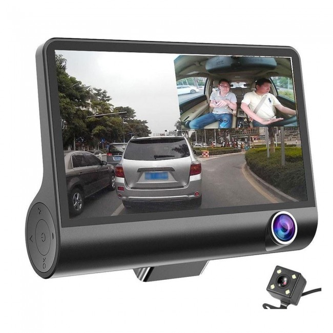WDR Full HD 1080P Car DVR Camera - Black