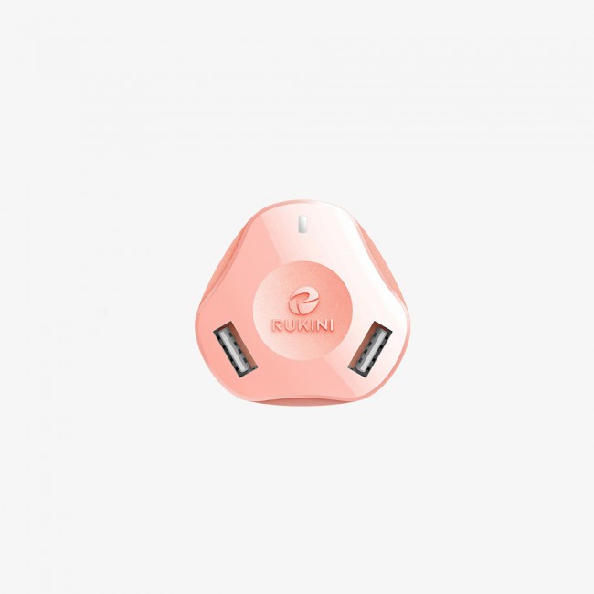 RUKINI Power Adapter Dual USB CobraPlus COPL402S – Black , White , Coral
