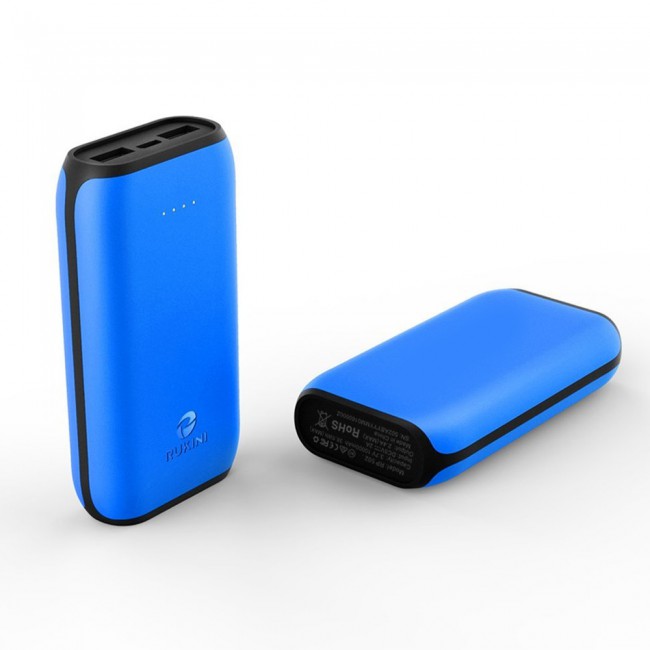 Rukini 12000mAh Power Bank External Battery PowerEdge RP512 – Black , White , Blue , Orange