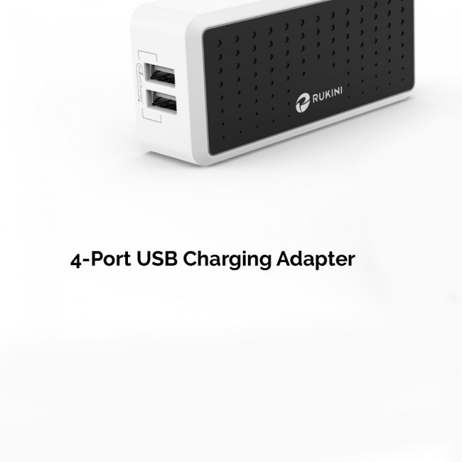 Rukini 4 Port USB Charging Adapter 40W RUK40WQ30 - White
