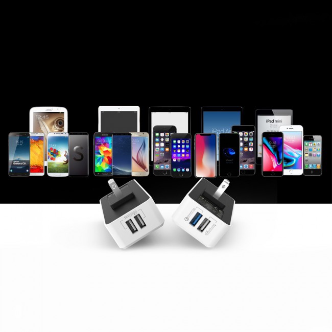 Rukini 4 Port USB Charging Adapter 40W RUK40WQ30 - White