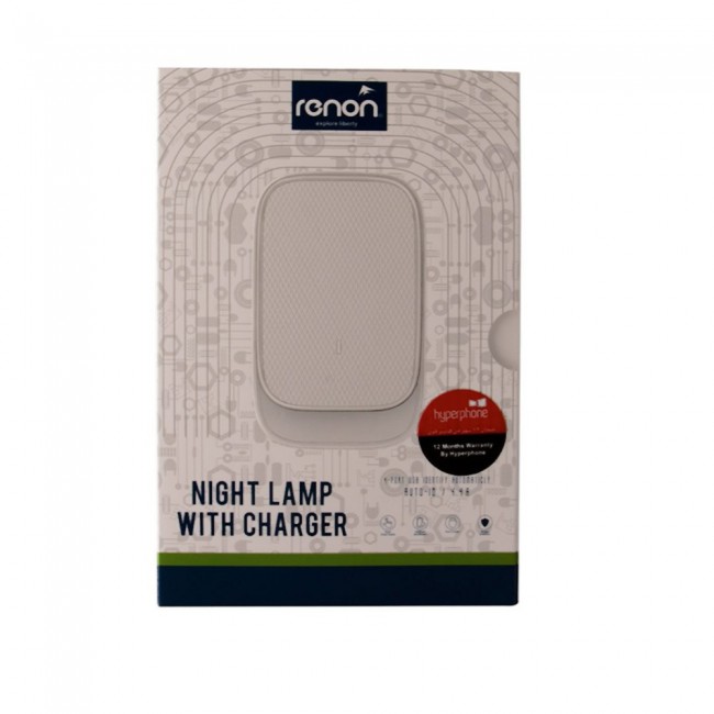 Renon 4-Port USB Charger Adapter with LED Night Lamp