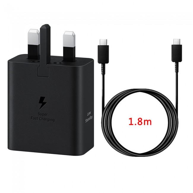 Samsung 50W Duo Power Adapter (with 1.8m Cable) – Black