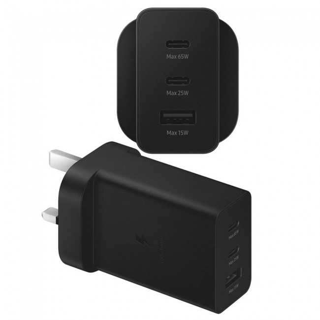 Samsung 65W Trio Adapter with Cable – Black