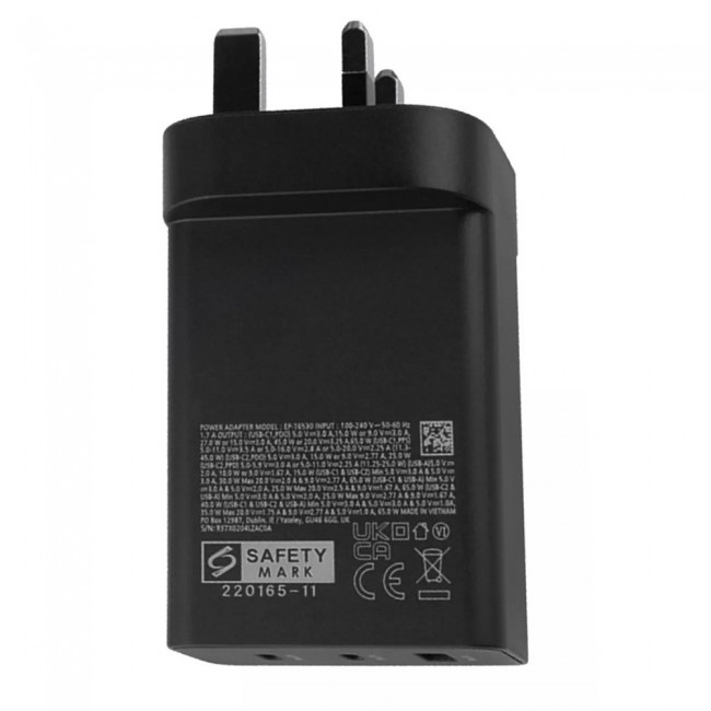Samsung 65W Trio Adapter with Cable – Black