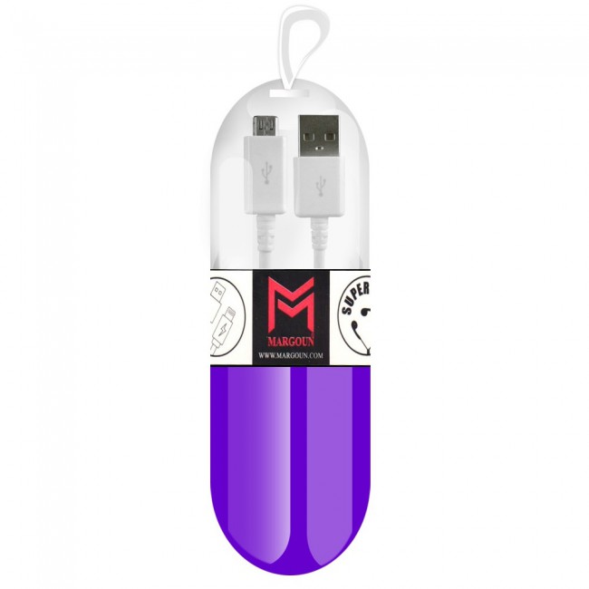 Samsung Galaxy S6 Edge White USB Cable with Free Margoun Cable Organizer – Black , White , Blue , Purple