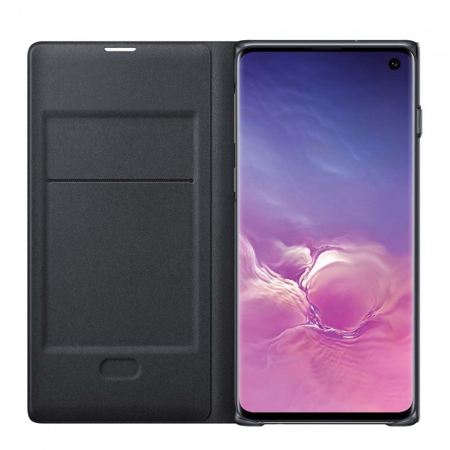 Official Samsung Galaxy S10 LED View Cover - 360 Degree Protective Case ( Black / Green )