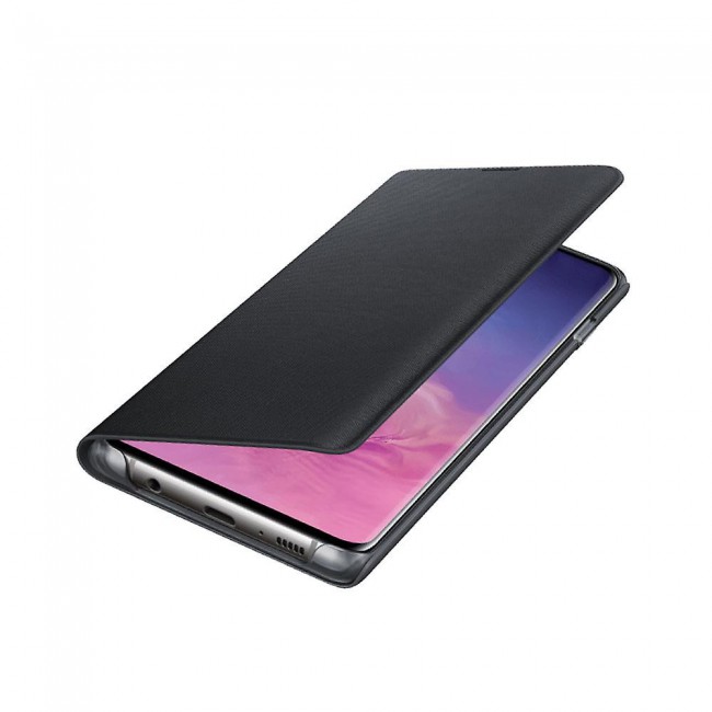Official Samsung Galaxy S10 LED View Cover - 360 Degree Protective Case ( Black / Green )