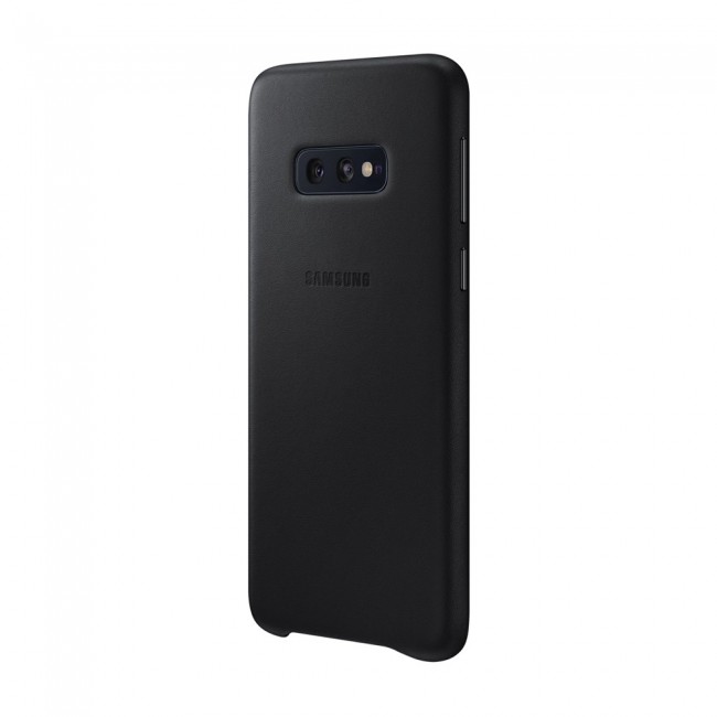 Official Samsung Galaxy S10e Leather Back Cover Case - Blue / Black