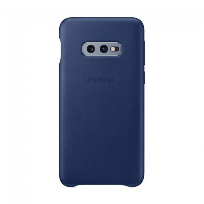 Official Samsung Galaxy S10e Leather Back Cover Case - Blue / Black