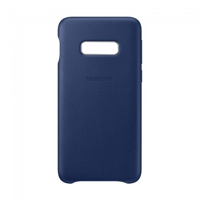 Official Samsung Galaxy S10e Leather Back Cover Case - Blue / Black