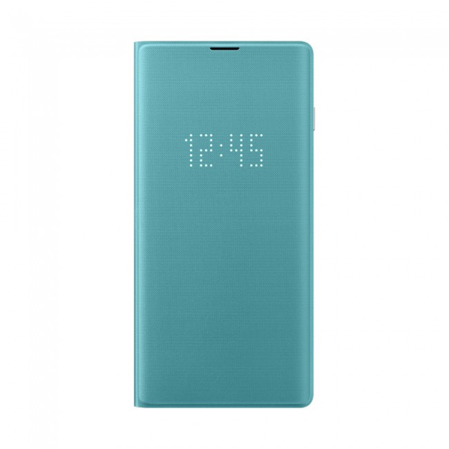 Official Samsung Galaxy S10 LED View Cover - 360 Degree Protective Case ( Black / Green )