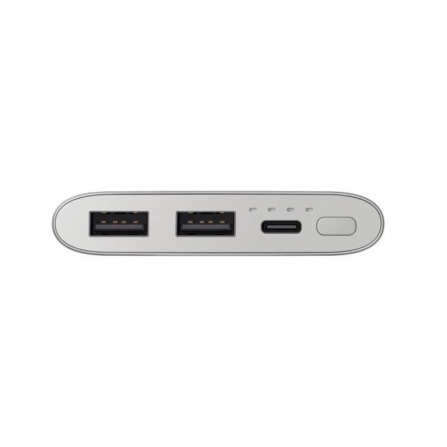Samsung Fast Charge Dual USB Port 10000mAh Battery Pack Power Bank - Silver