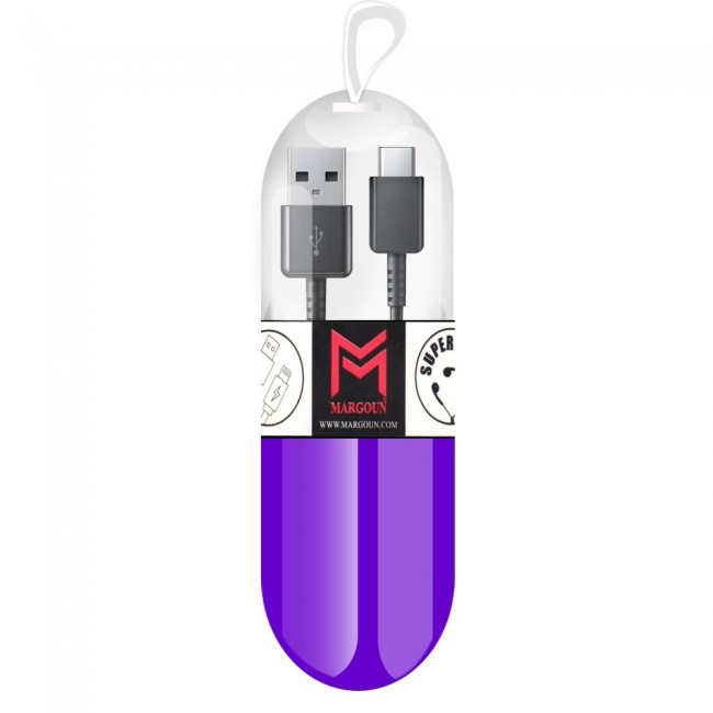 Samsung Galaxy S8 Black USB Cable with Free Margoun Cable Organizer – Black , White , Blue , Purple
