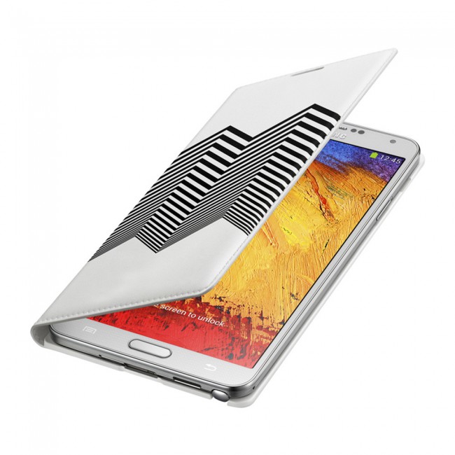 Samsung Nicolas Kirkwood Flip Wallet Cover Case for Samsung Galaxy Note 3 EF-EN900BWEGWW – Black and White