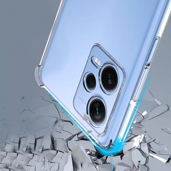 MARGOUN For Xiaomi Redmi Note 12 Pro Case Cover Clear Protective TPU Four Corners Cover Transparent Soft Case