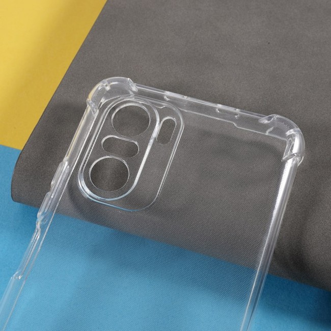 MARGOUN For Xiaomi Redmi K40 Pro Case Cover Clear Protective TPU Four Corners Cover Transparent Soft Case