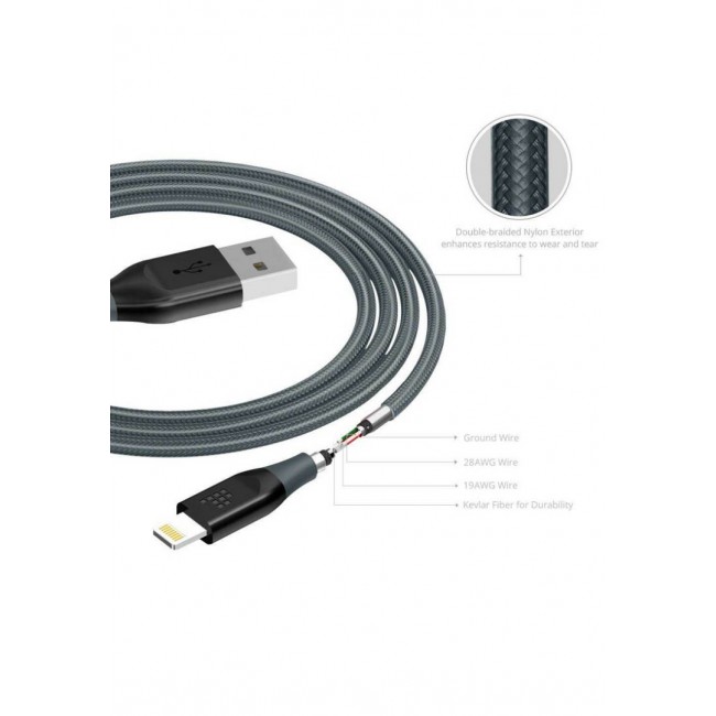 Tronsmart Nylon Doublebraided Lightning to USB Charging cable MFI Certified 6ft 