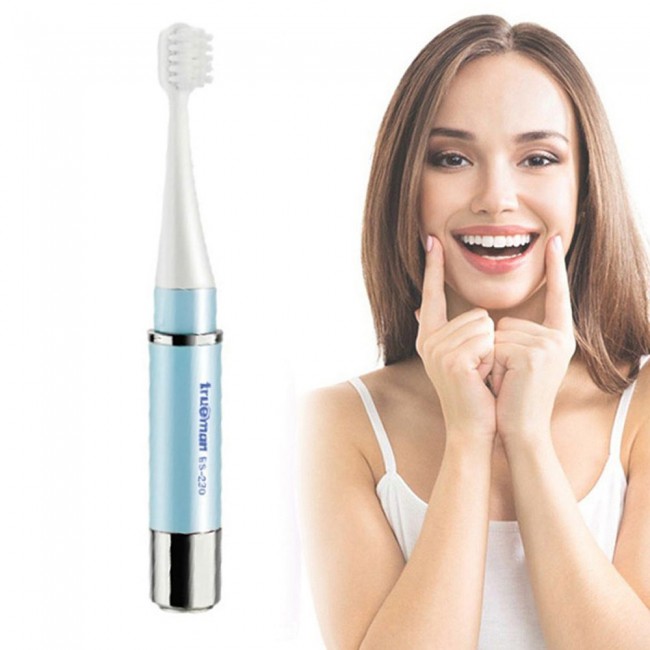 Trueman Electric Sonic Toothbrush with Clean Massage, Deep Cleaning IPX7 Waterproof Portable Toothbrush for Adult and Kid,Powerful Cleaning Whitening ES-230 Battery Operated